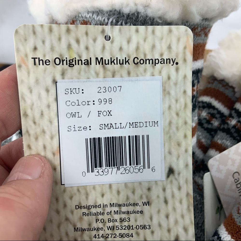 Muk Luks fox print cabin sock - Picture 6 of 6